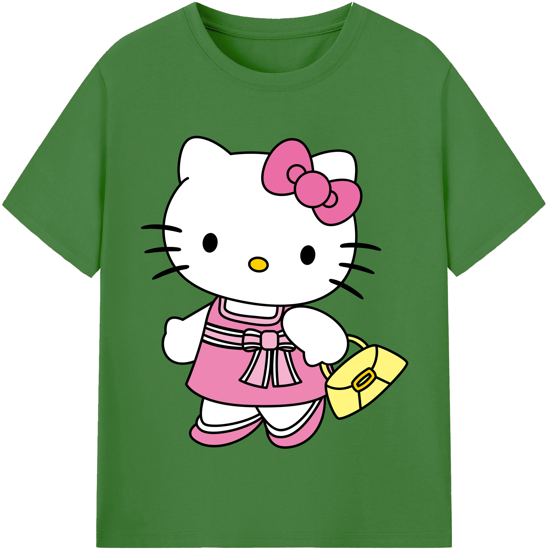 （画像用） Hello Kitty ハローキティ レディースカジュアルプリントTシャツ（綿100％）